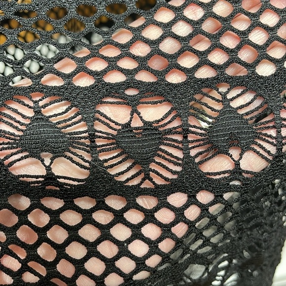 Club Z Collection NWT Black Mesh Heart Racerback Maxi Dress Swim Cover Up - Picture 10 of 10